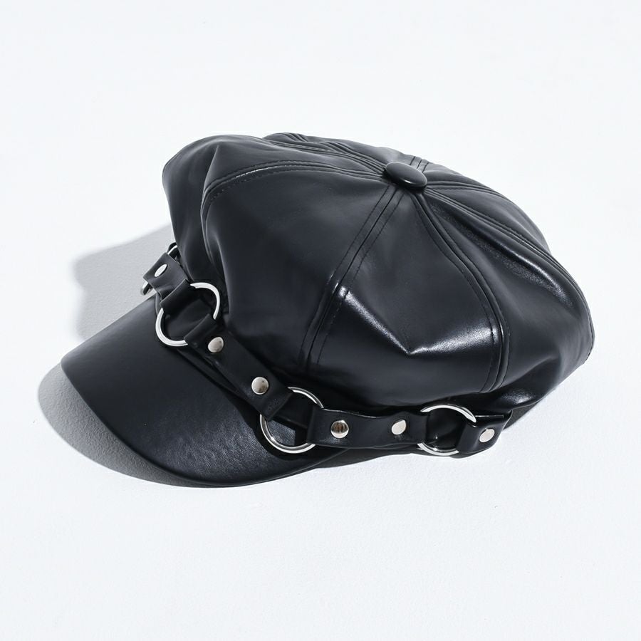 REFLEM【レフレム】PUレザーハーネスリングキャスケット/全1色