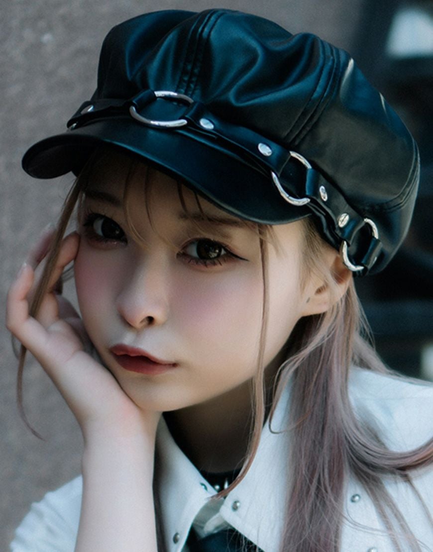 REFLEM【レフレム】PUレザーハーネスリングキャスケット/全1色