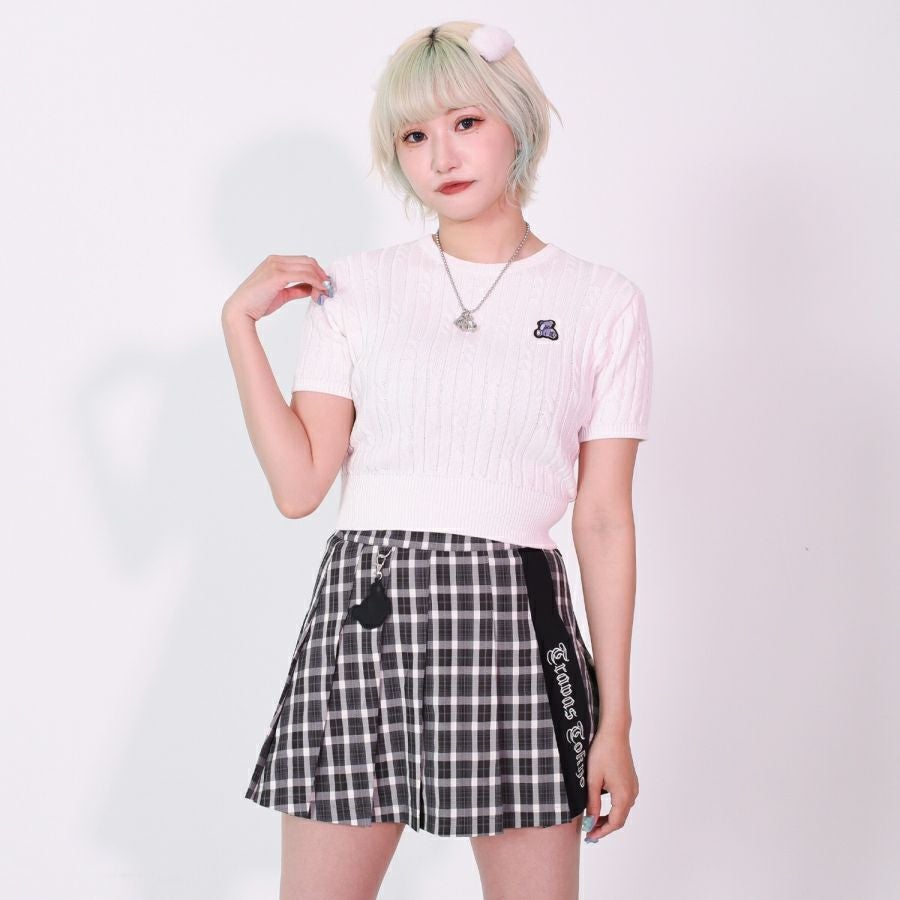 TRAVAS TOKYO【トラバストーキョー】クマワッペンクロップドニット
