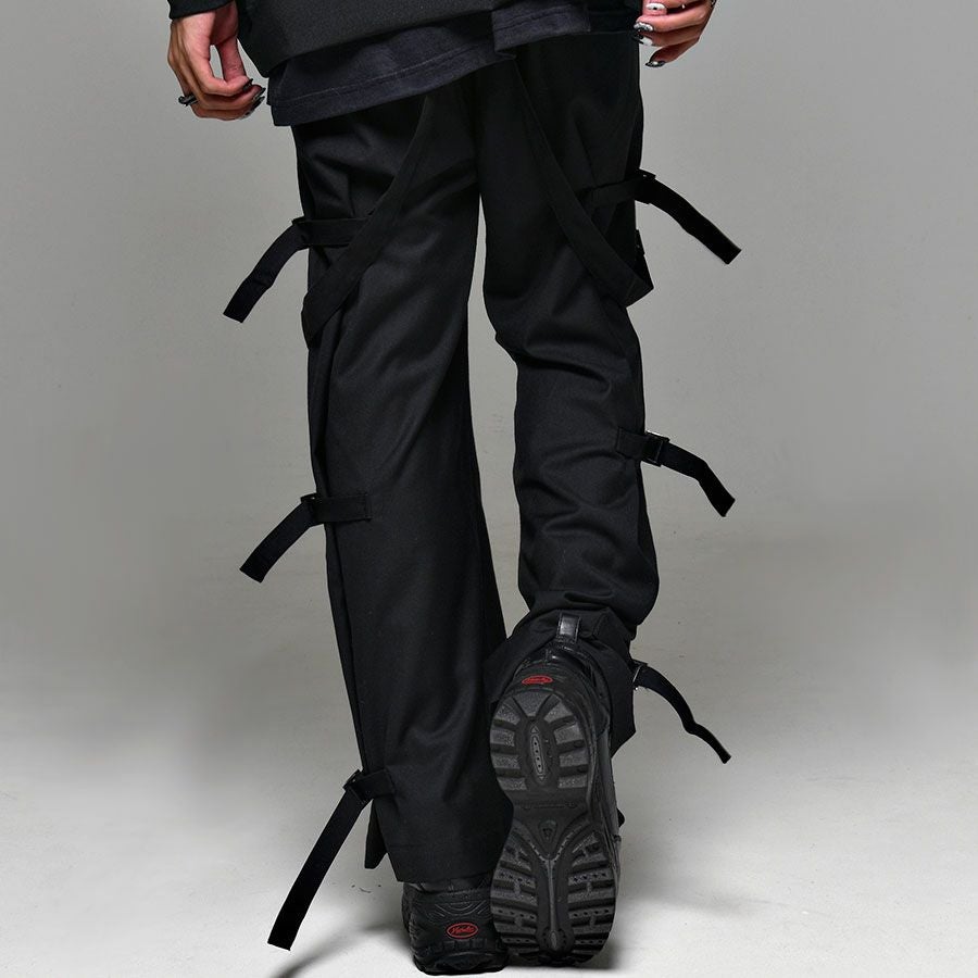 CIVARIZE【シヴァーライズ】サスペンダー付きワイドベルテッドパンツ/全1色