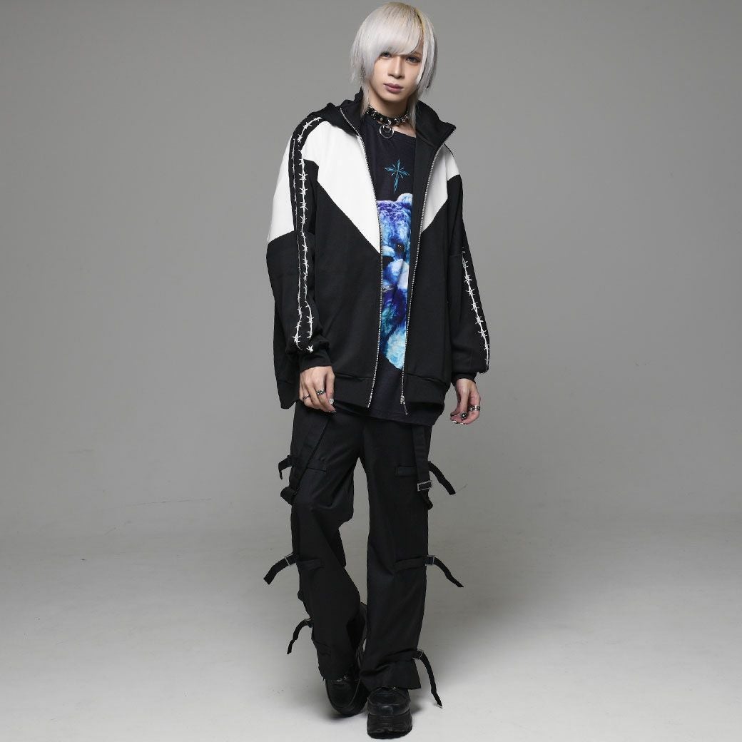 CIVARIZE【シヴァーライズ】サスペンダー付きワイドベルテッドパンツ/全1色