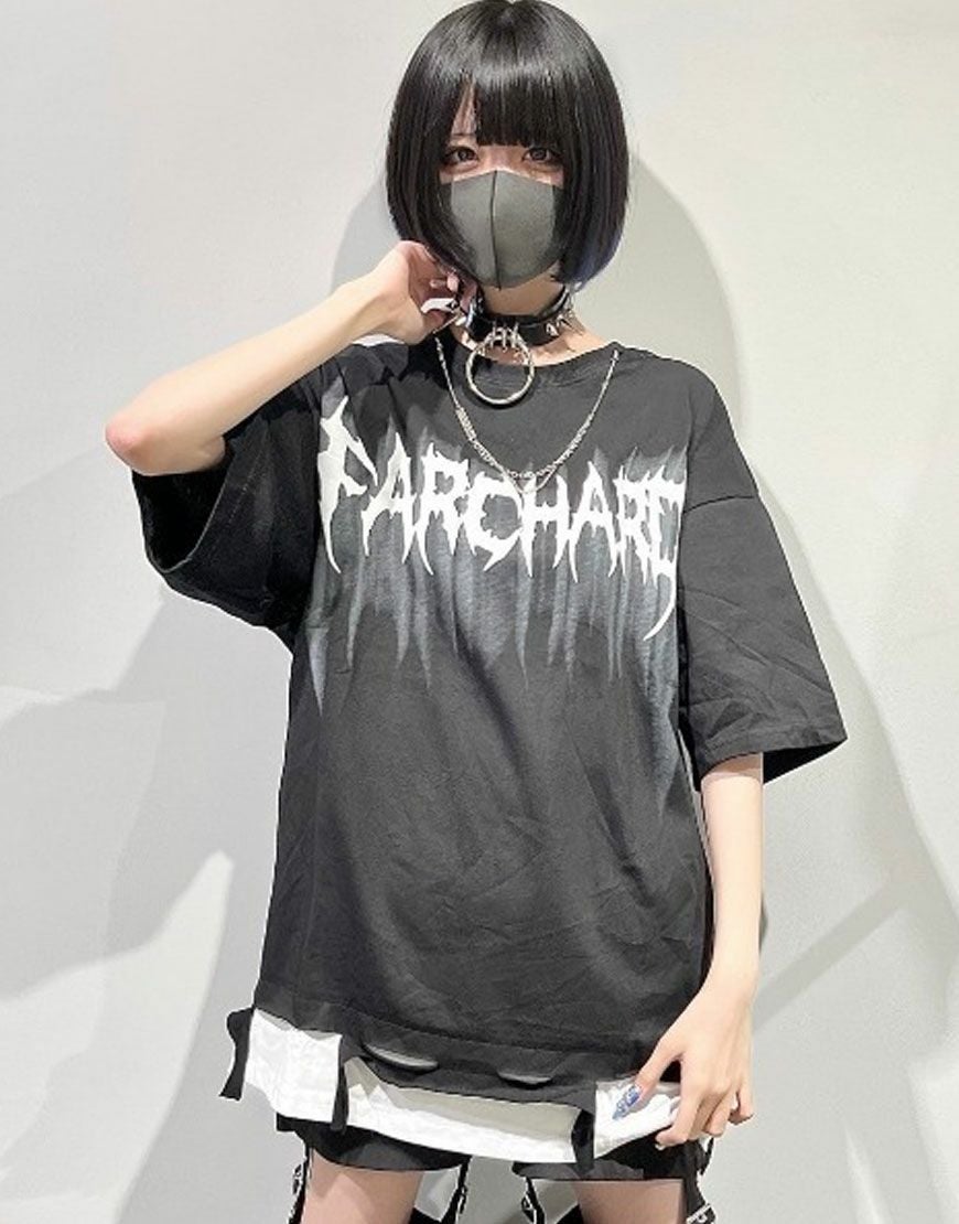 【ウエノさま専用】レイヤード風Tシャツ130チャコール他6点 CV Select【シーブイセレクト】チェーン付きレイヤードTEE/全2色