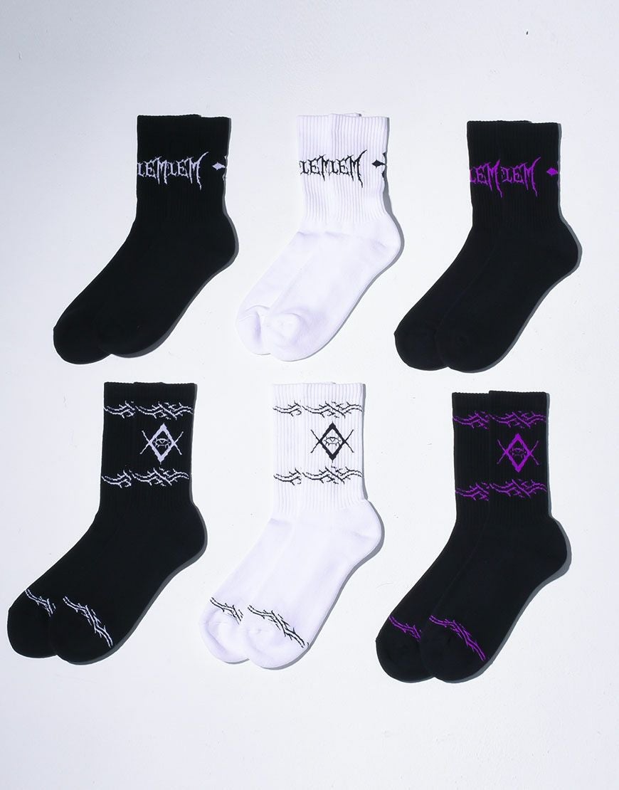 REFLEM【レフレム】バッククロスロゴソックス/全3色