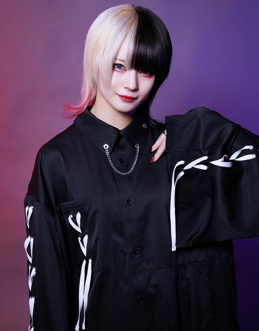 AdaNous【アダナス】亜陀那珠 陰陽レースアップシャツ/全2色