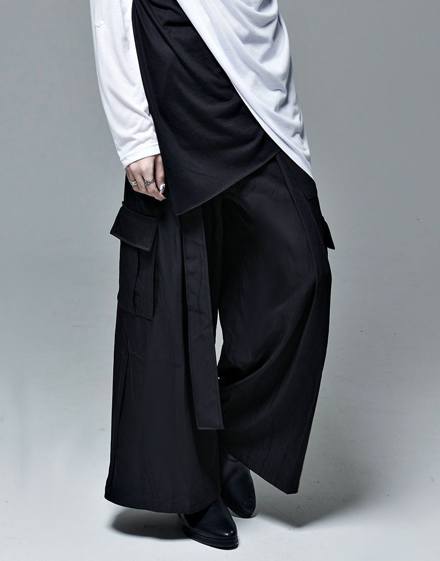 CIVARIZE【シヴァーライズ】サスペンダー付きワイドベルテッドパンツ/全1色