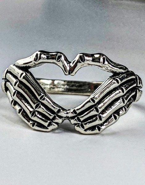 リバース Rebirth スカル チャーム NADA リング 指輪 ベルト 可動 般若面の指輪 Noh mask “Han-nya” ring [025R] | HIJIRI Silver Works