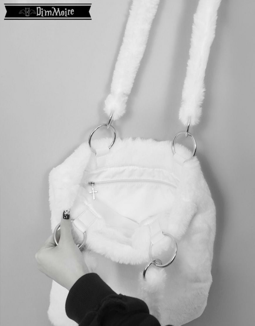 DimMoire【ディムモアール】もこもこトートバッグ/White