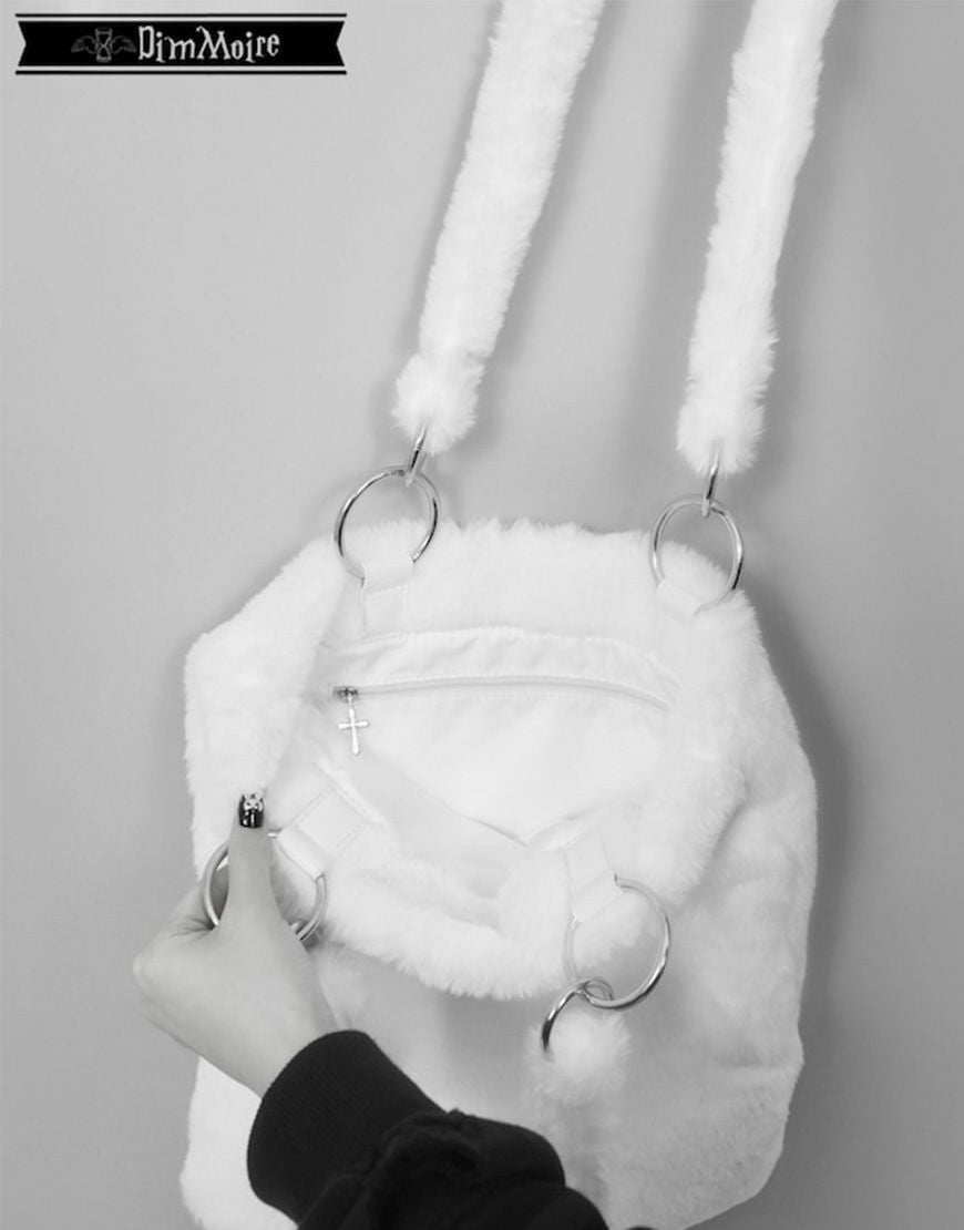 DimMoire【ディムモアール】もこもこトートバッグ/White