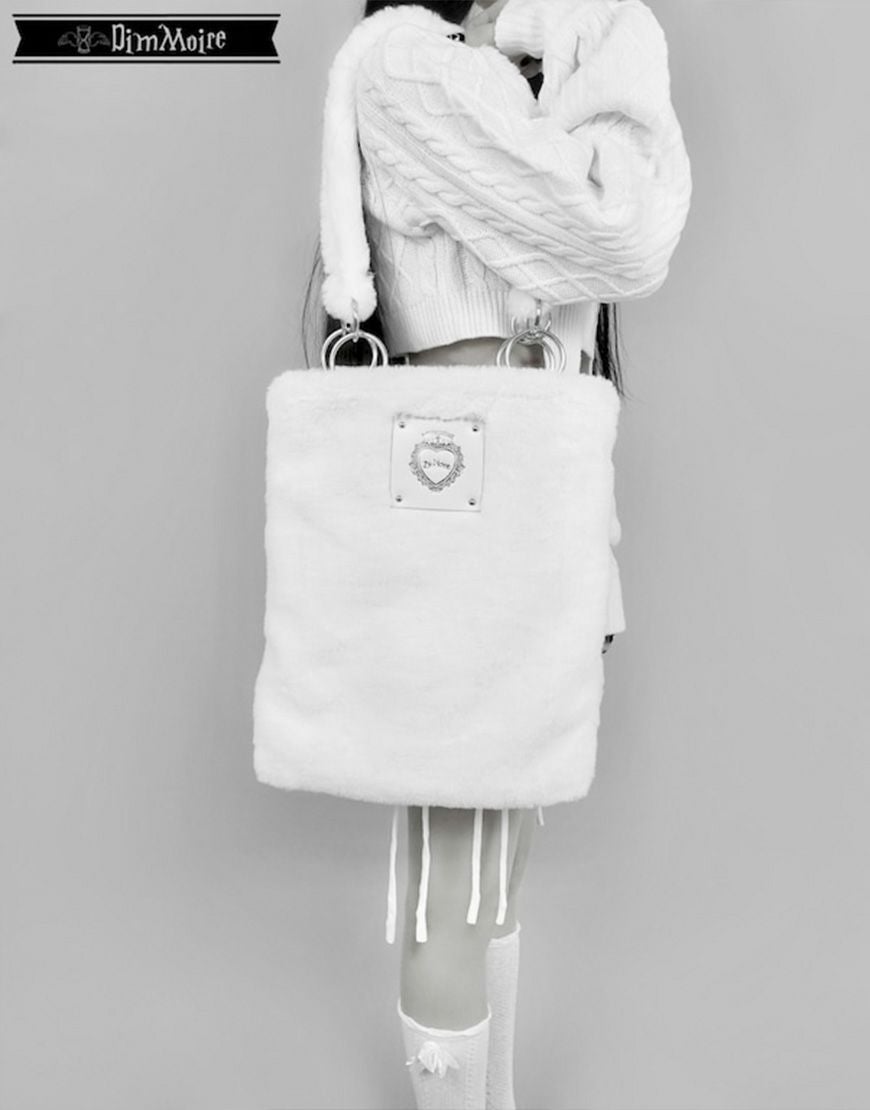 DimMoire【ディムモアール】もこもこトートバッグ/White