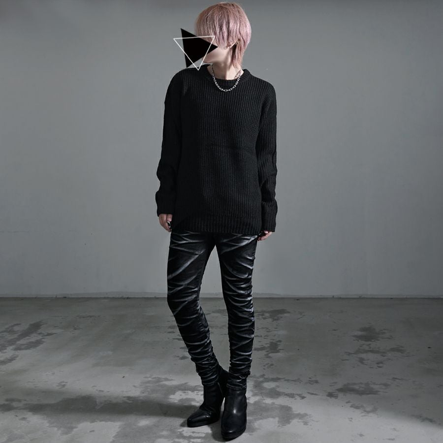 CIVARIZE【シヴァーライズ】パールバインダー立体加工スキニーデニム