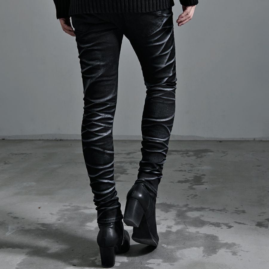 CIVARIZE【シヴァーライズ】パールバインダー立体加工スキニーデニム