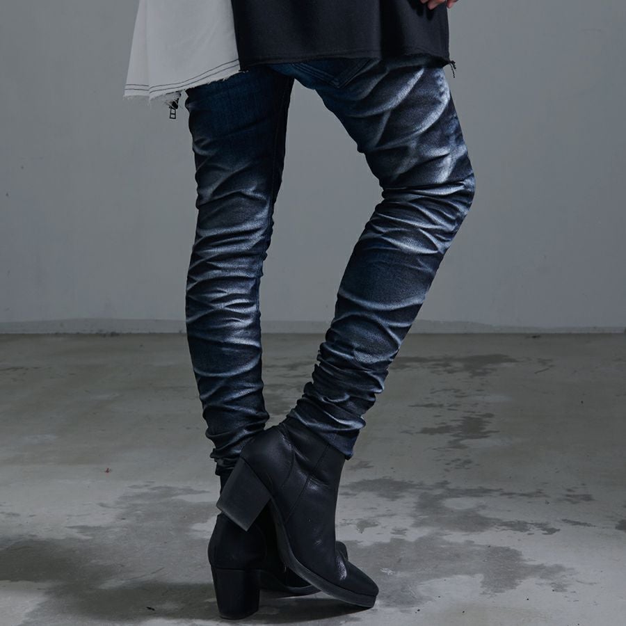 CIVARIZE【シヴァーライズ】パールバインダー立体加工スキニーデニム