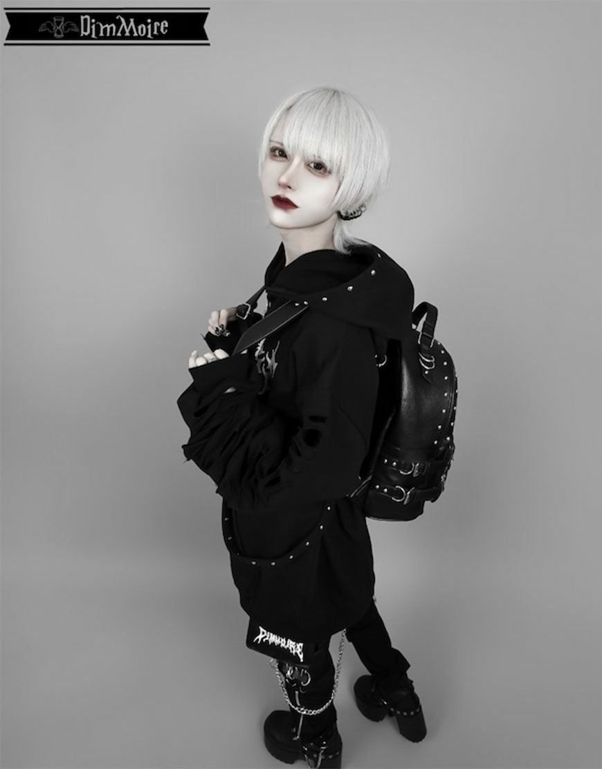 DimMoire【ディムモアール】Skull刻印スタッズリュック/Black