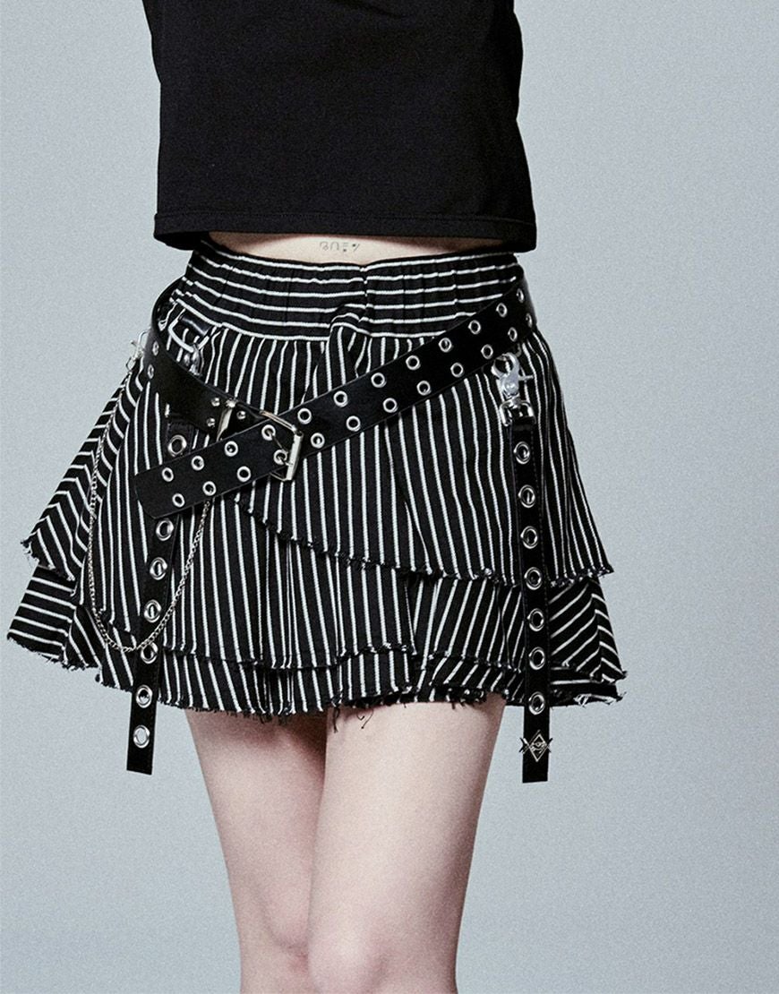 REFLEM【レフレム】ベルト付きフリルスカート/全2色