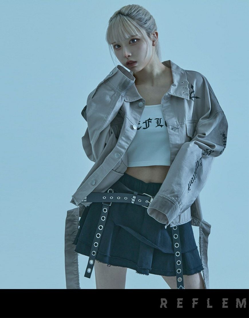 REFLEM【レフレム】ベルト付きフリルスカート/全2色