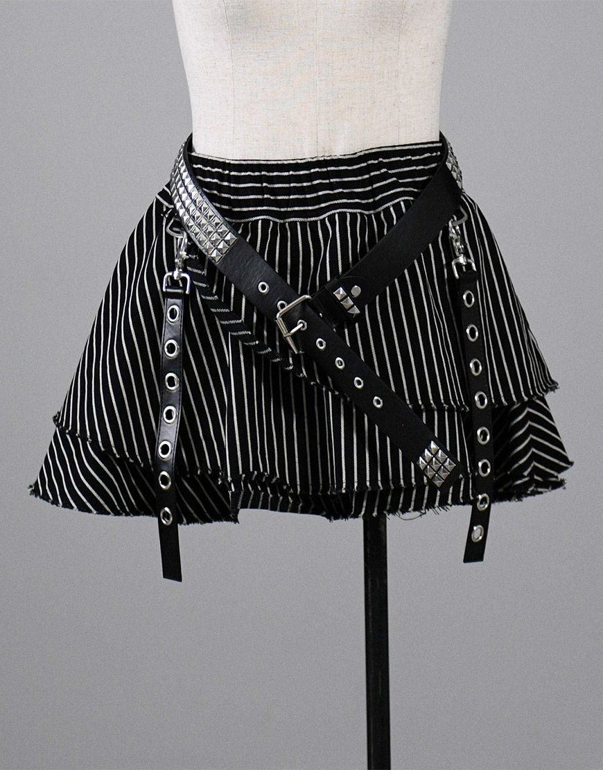 REFLEM【レフレム】ベルト付きフリルスカート/全2色