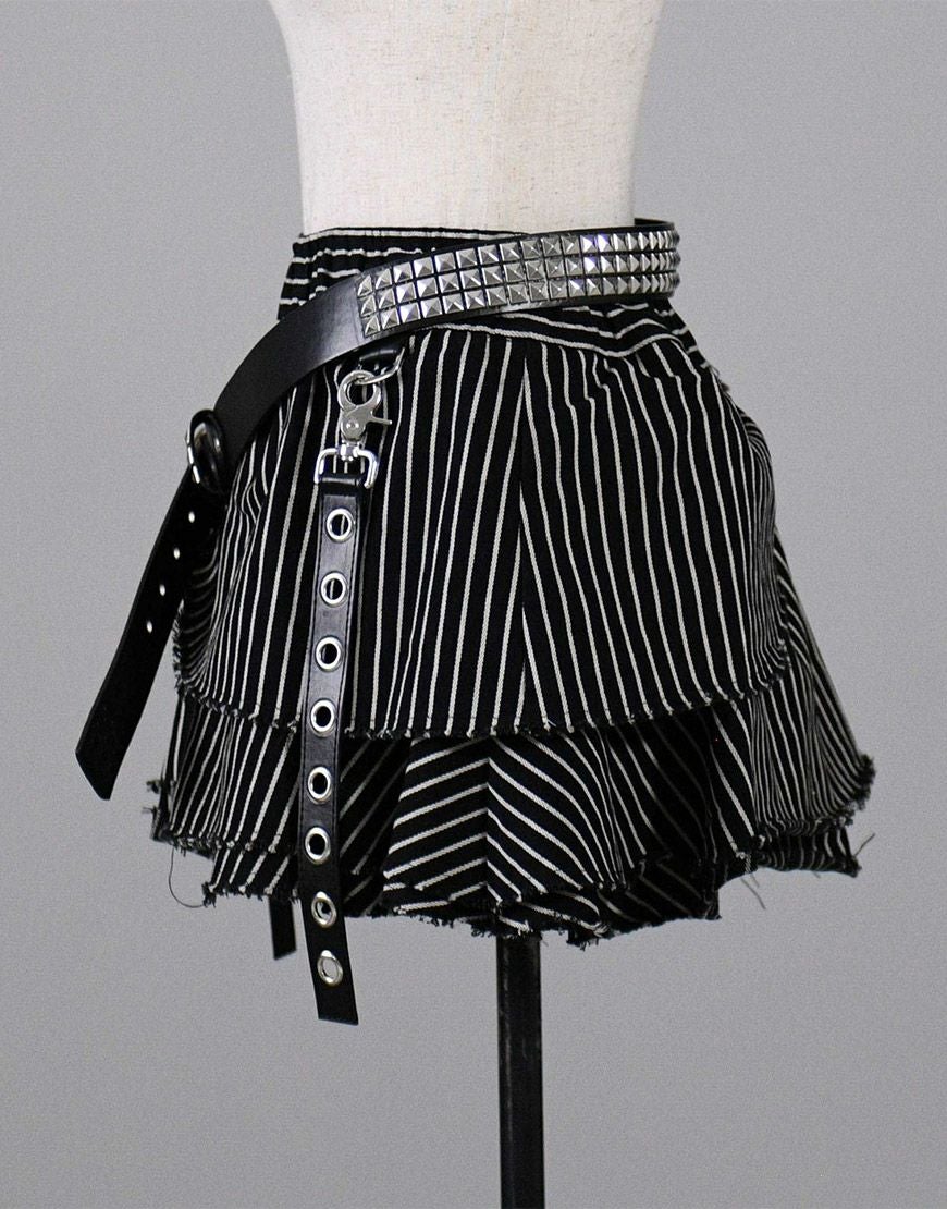 REFLEM【レフレム】ベルト付きフリルスカート/全2色