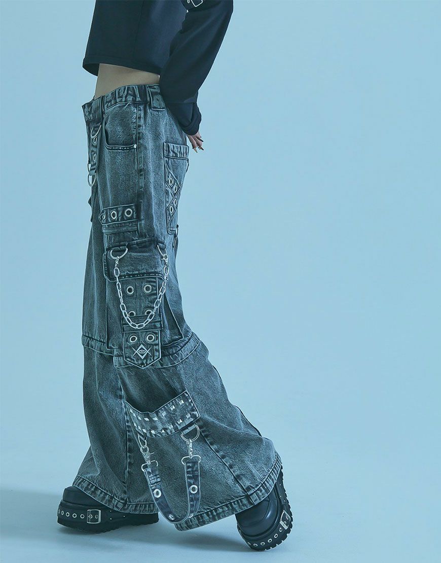 DimMoire【ディムモアール】RE:CHAIN ボンテージパンツ/Blackチェック