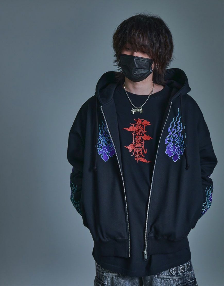 REFLEM【レフレム】オリエンタル刺繍ヘビーウェイトジップアップ