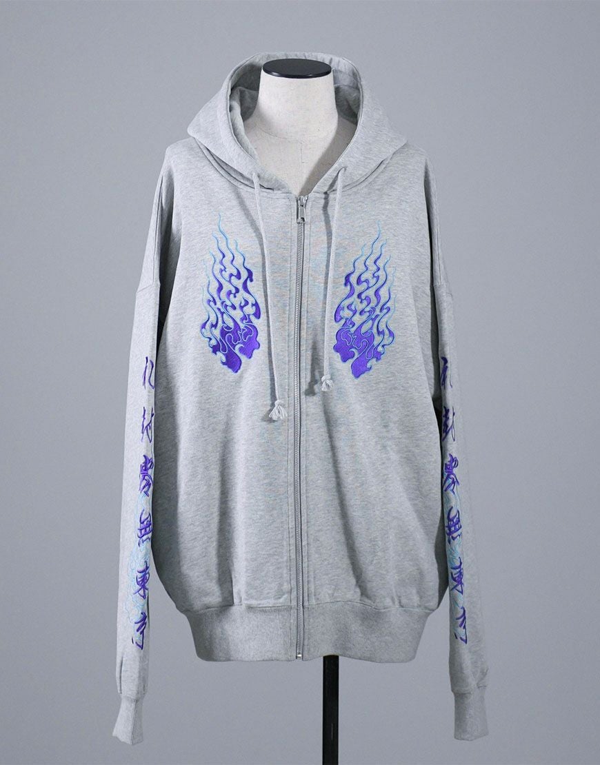 REFLEM【レフレム】オリエンタル刺繍ヘビーウェイトジップアップ