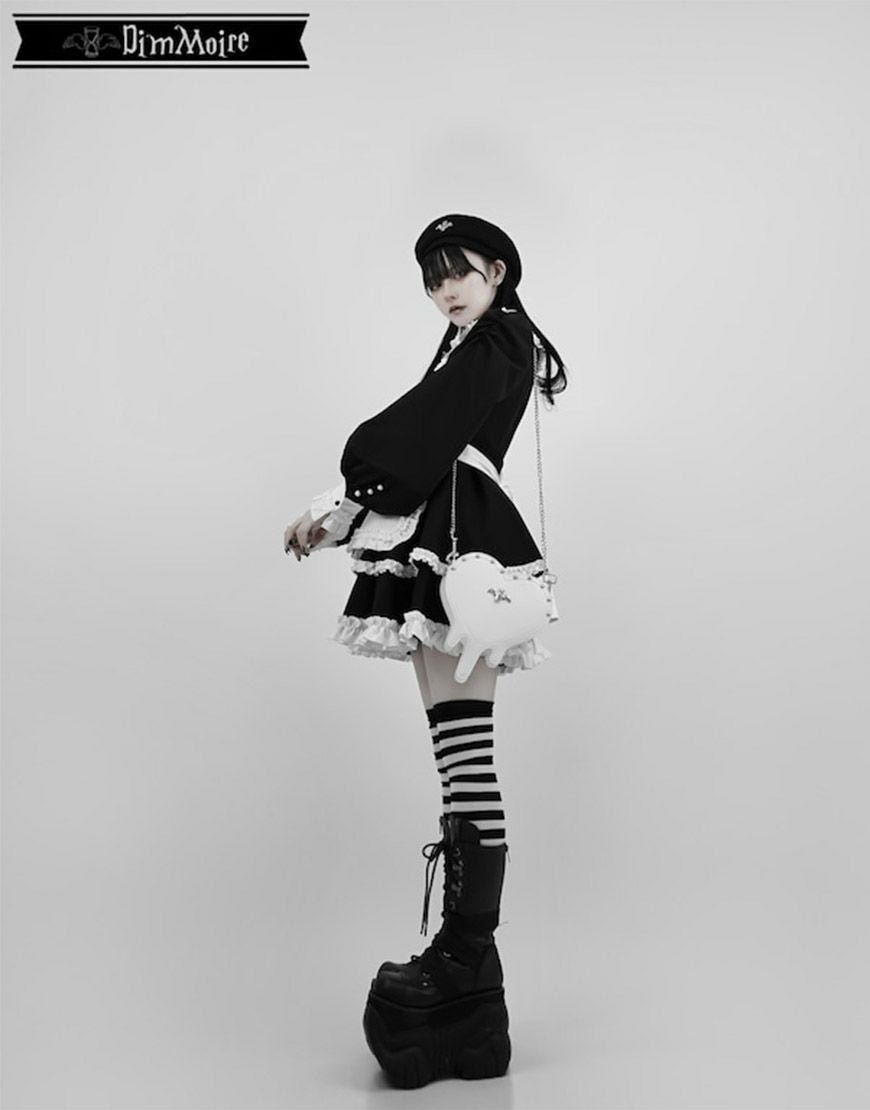 DimMoire【ディムモアール】HeartCoreフリルトートバッグ/White