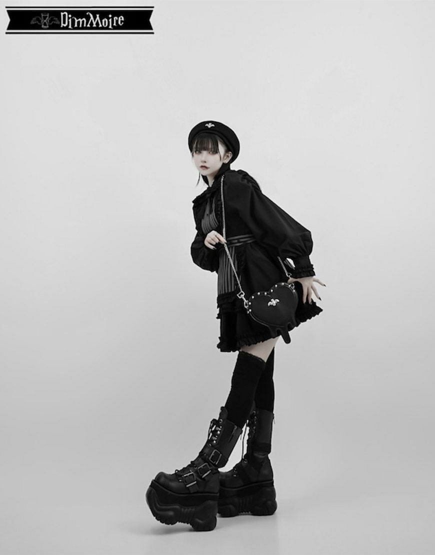 DimMoire【ディムモアール】HeartCoreフリルトートバッグ/Black