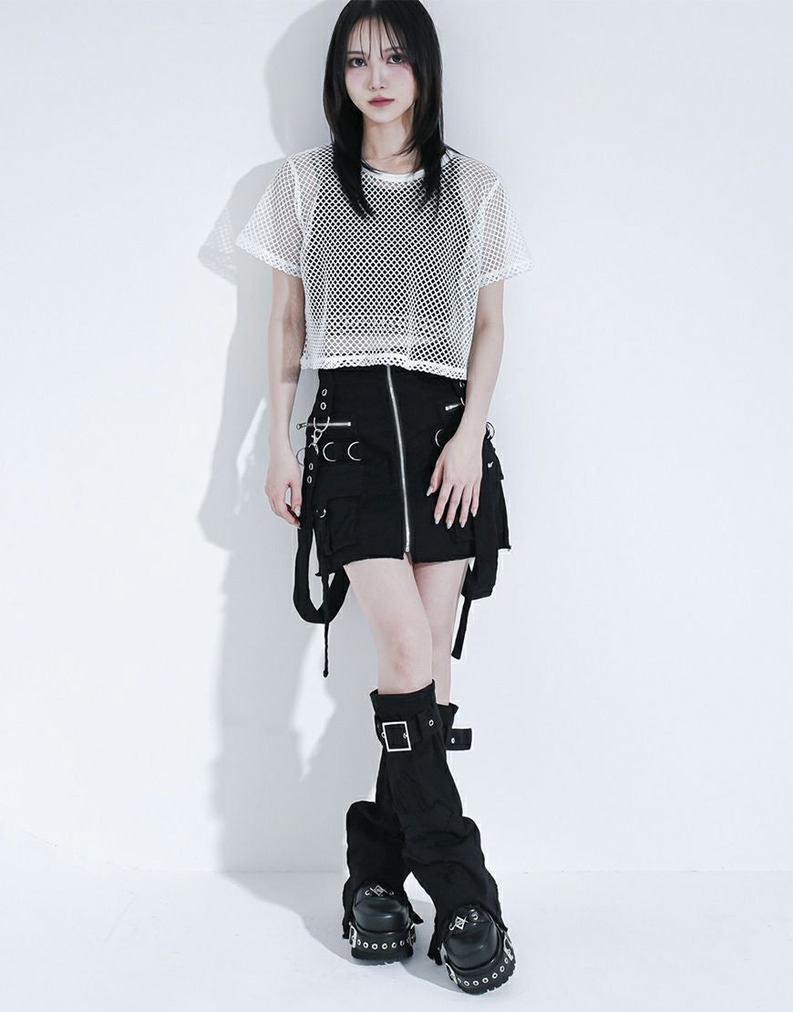 REFLEM【レフレム】レッグカバー付きストレッチボンテージスカート/全1色