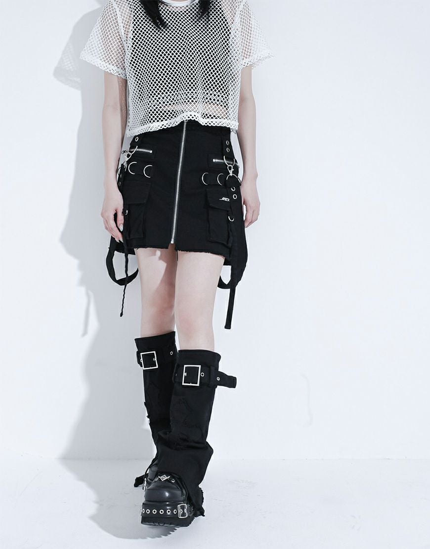 REFLEM【レフレム】レッグカバー付きストレッチボンテージスカート/全1色