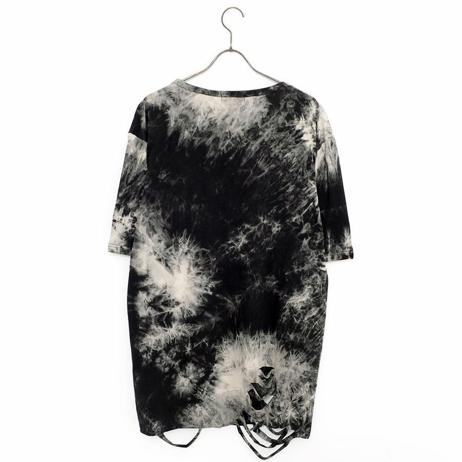 Bernings Sho【バーニングショー】クラッシュ加工タイダイ染めTシャツ