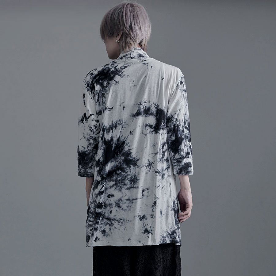 Bernings Sho【バーニングショー】ムラ染め天竺ドレープ7分袖