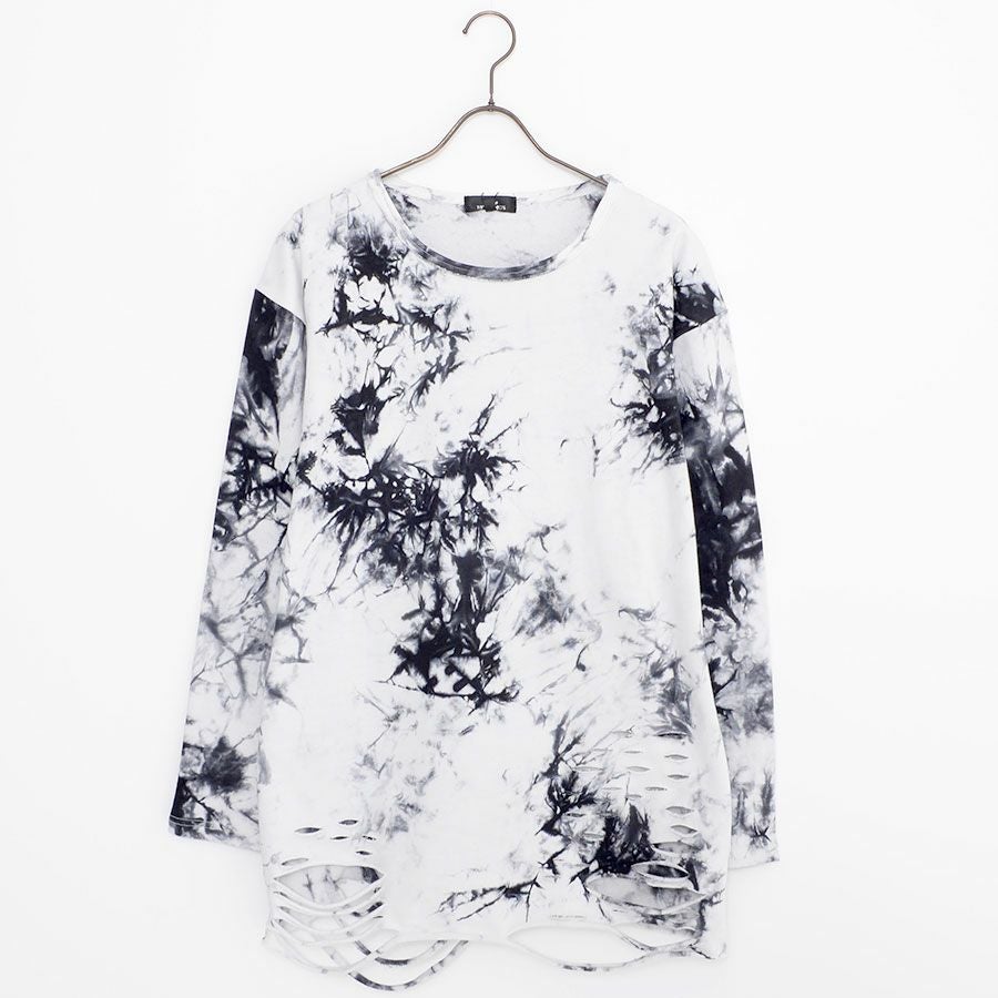 Bernings Sho【バーニングショー】クラッシュ加工タイダイ染めミニ裏毛