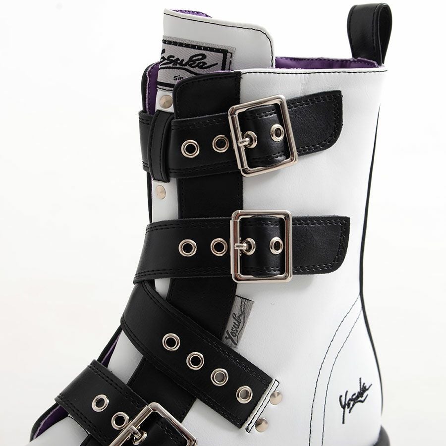 YOSUKE【ヨースケ】レディースデザインベルトスタッズプラットフォーム