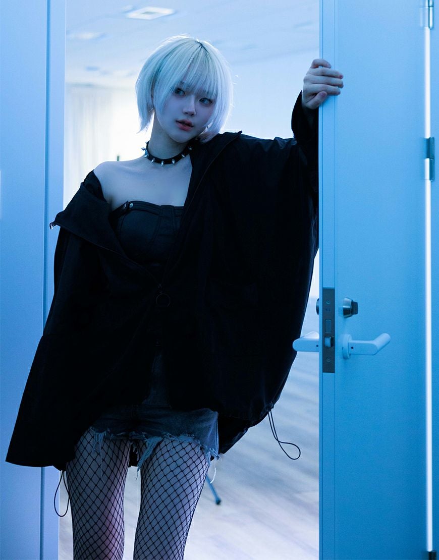 DustDevil【ダストデビル】チェックフリルオールインワンピース/全2色