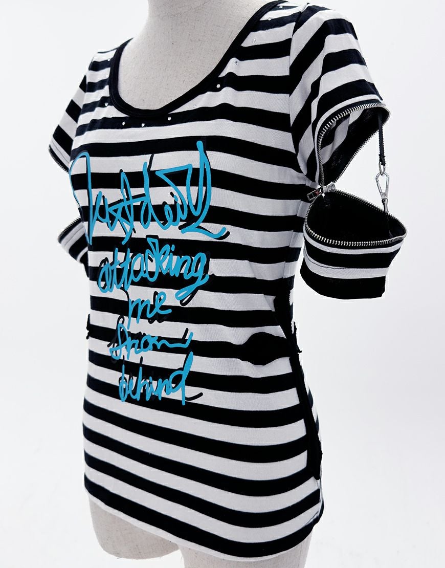 DustDevil ダストデビル ライジングドレープTシャツ ホワイト DustDevil【ダストデビル】ボーダー半袖Tシャツ/全2色
