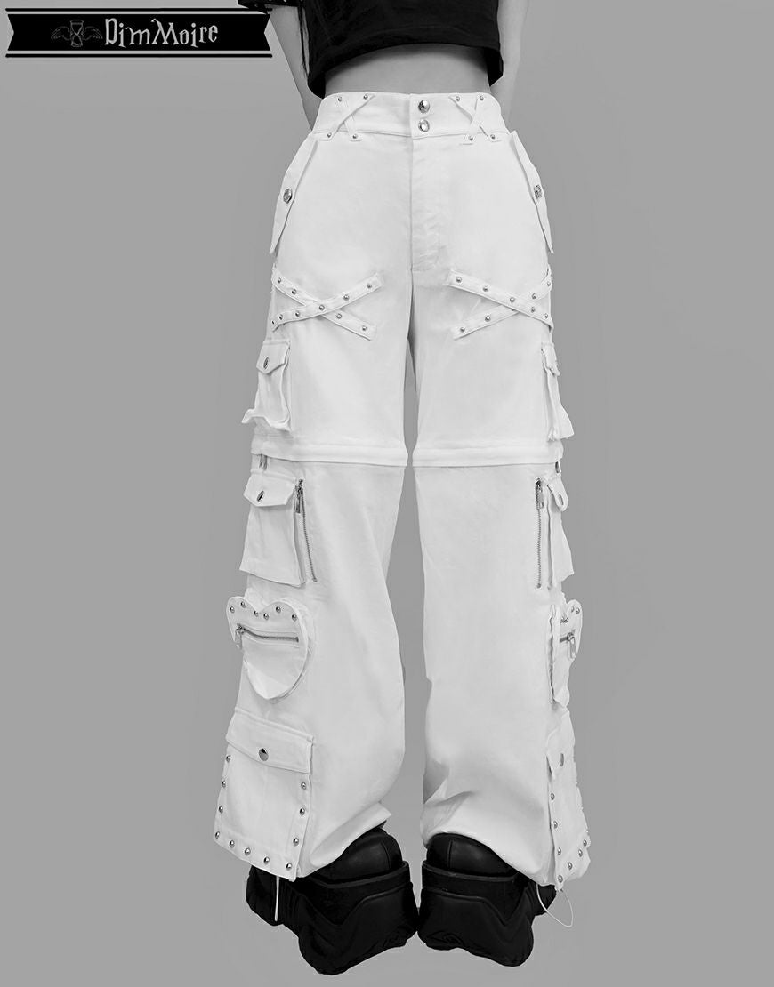 DimMoire【ディムモアール】カーゴフレアパンツ/White