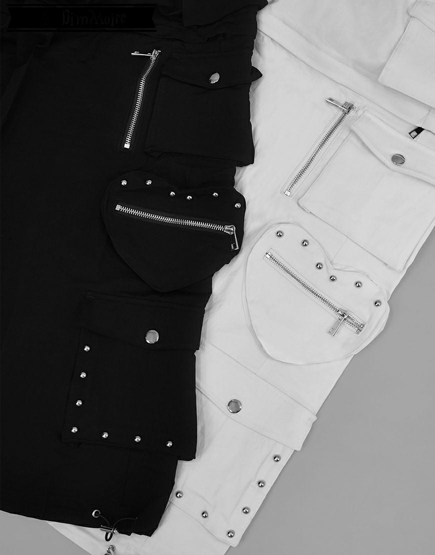 DimMoire【ディムモアール】スタッズカーゴパンツ/White DimMoire【ディムモアール】カーゴフレアパンツ/White