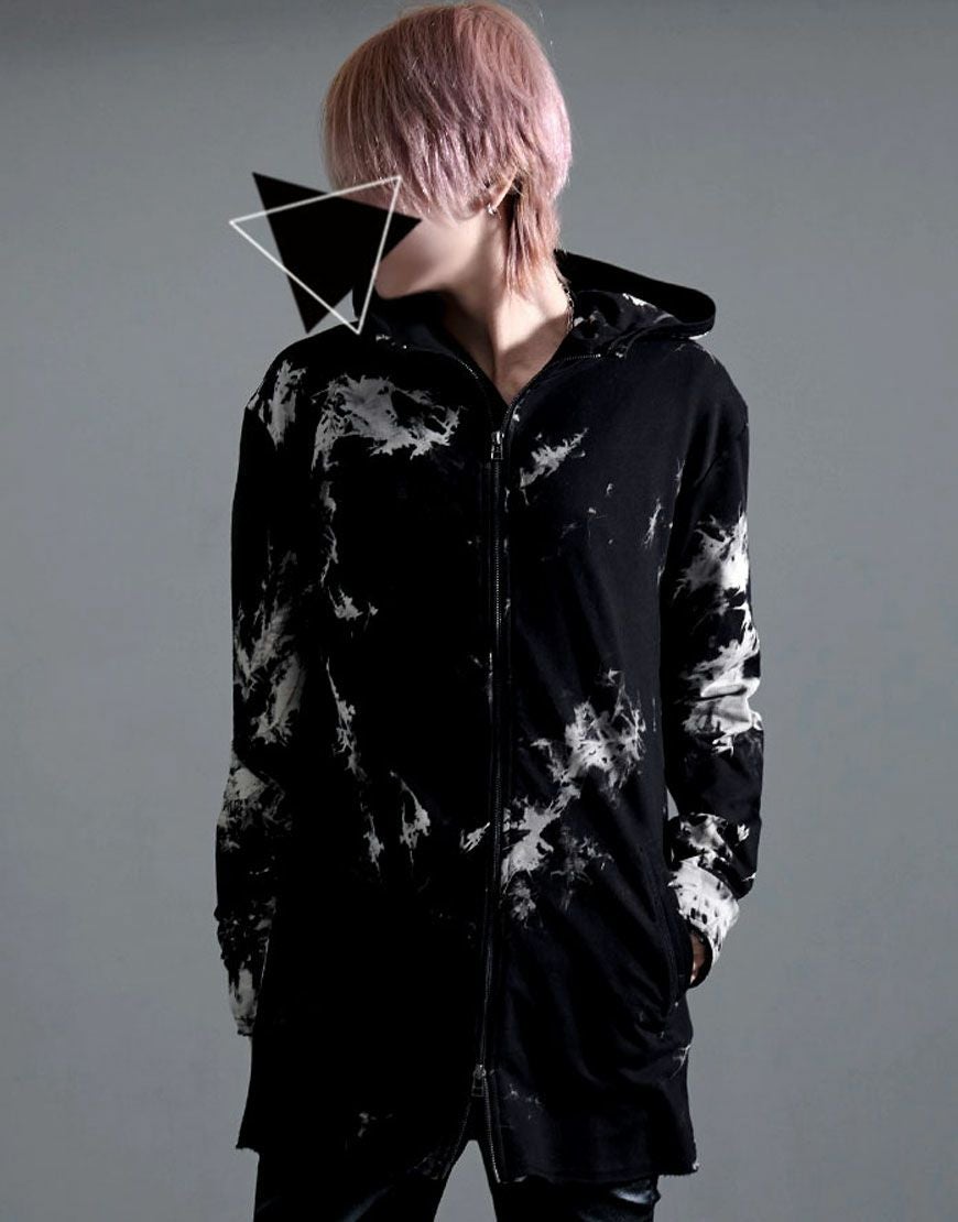 BERNINGS SHO ファー ブラックデニム モッズコート L 美品 ACRO SELECT【アクロ セレクト】Bernings Shoフード付き変形ファー