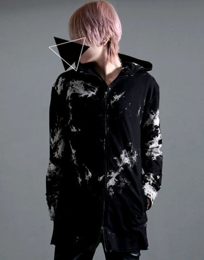 Bernings Sho【バーニングショー】クラッシュ加工タイダイ染めTシャツ 