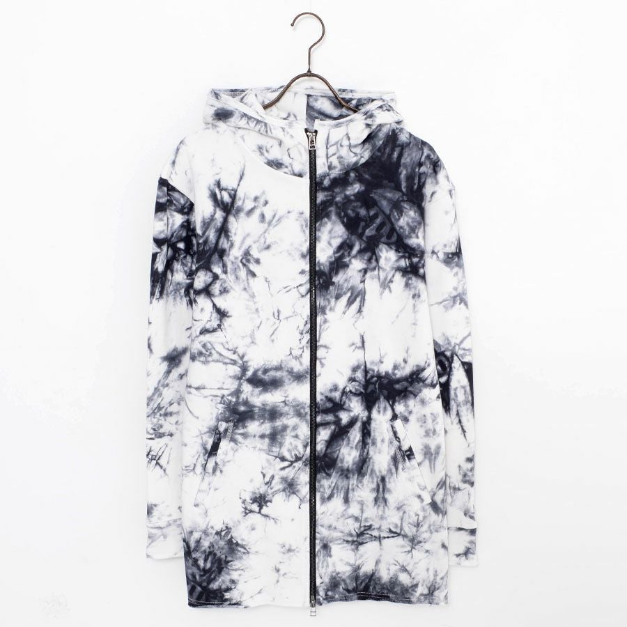 Bernings Sho【バーニングショー】ハイネックムラ染めカットオフジップ