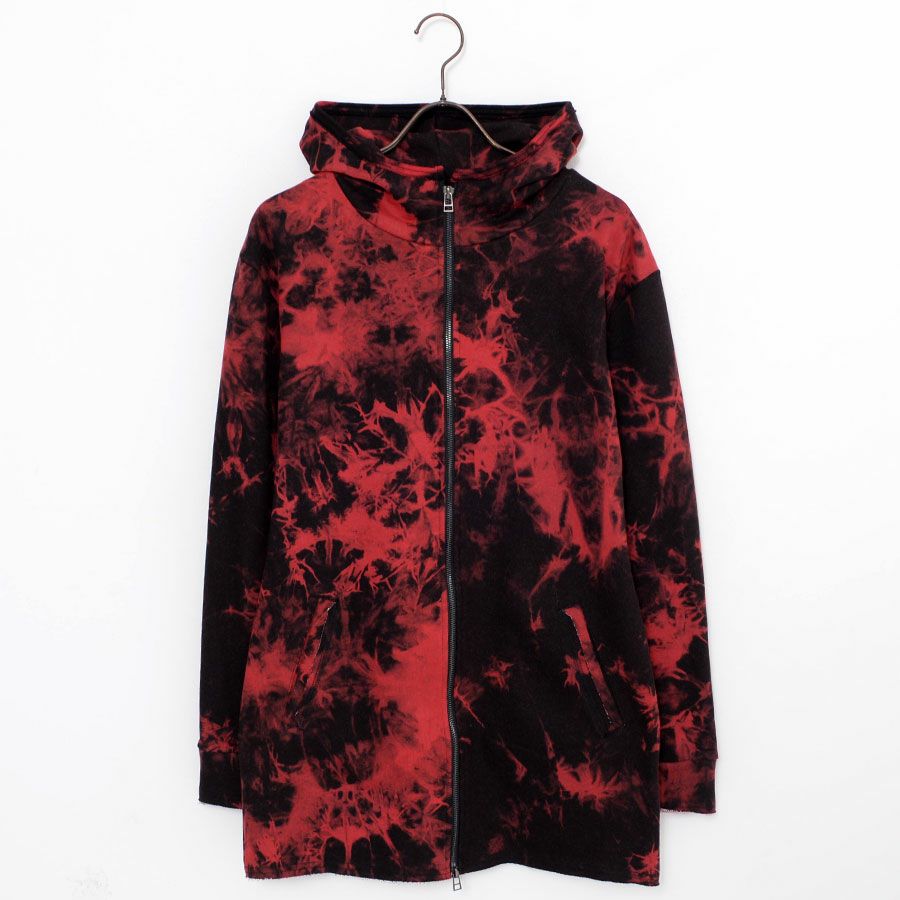 Bernings Sho【バーニングショー】ハイネックムラ染めカットオフジップ