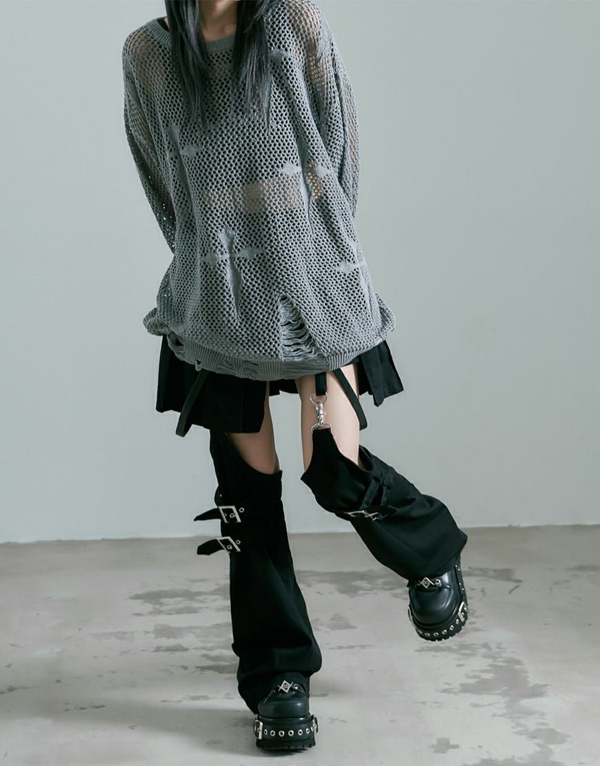 REFLEM【レフレム】レッグカバー付きレイヤードデニムショートパンツ/全2色