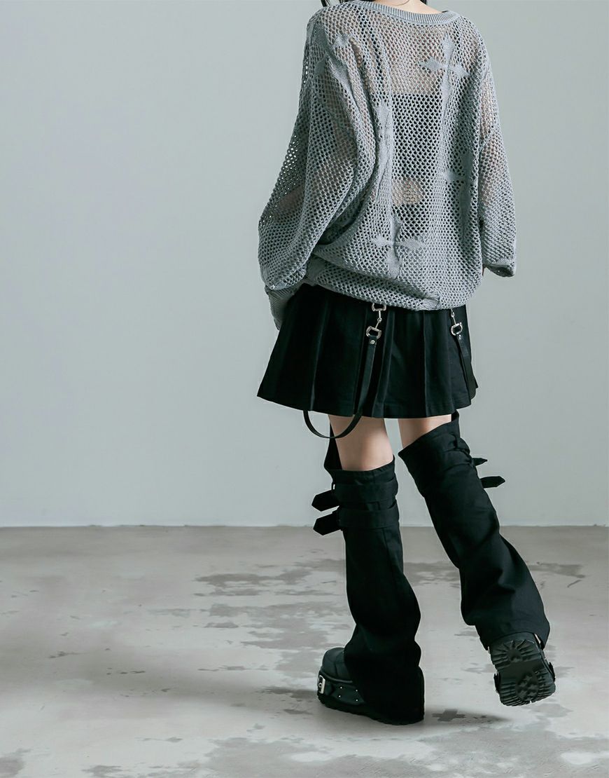 REFLEM【レフレム】レッグカバー付きレイヤードデニムショートパンツ/全2色