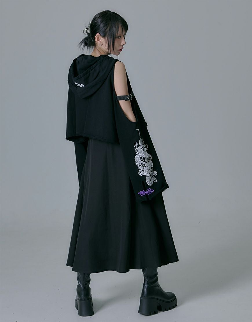 REFLEM【レフレム】クロップドチャイナジップアップパーカー/全2色