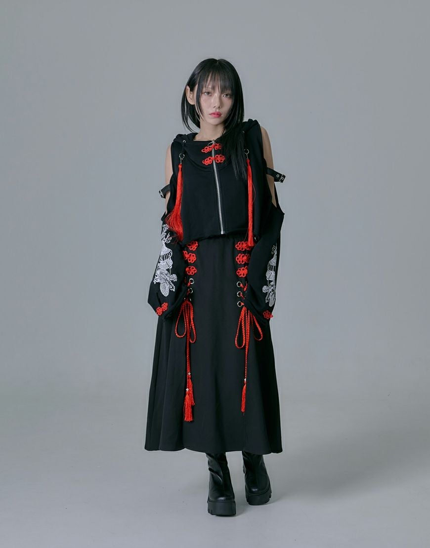 REFLEM【レフレム】クロップドチャイナジップアップパーカー/全2色