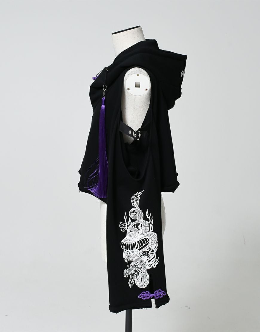 REFLEM【レフレム】クロップドチャイナジップアップパーカー/全2色