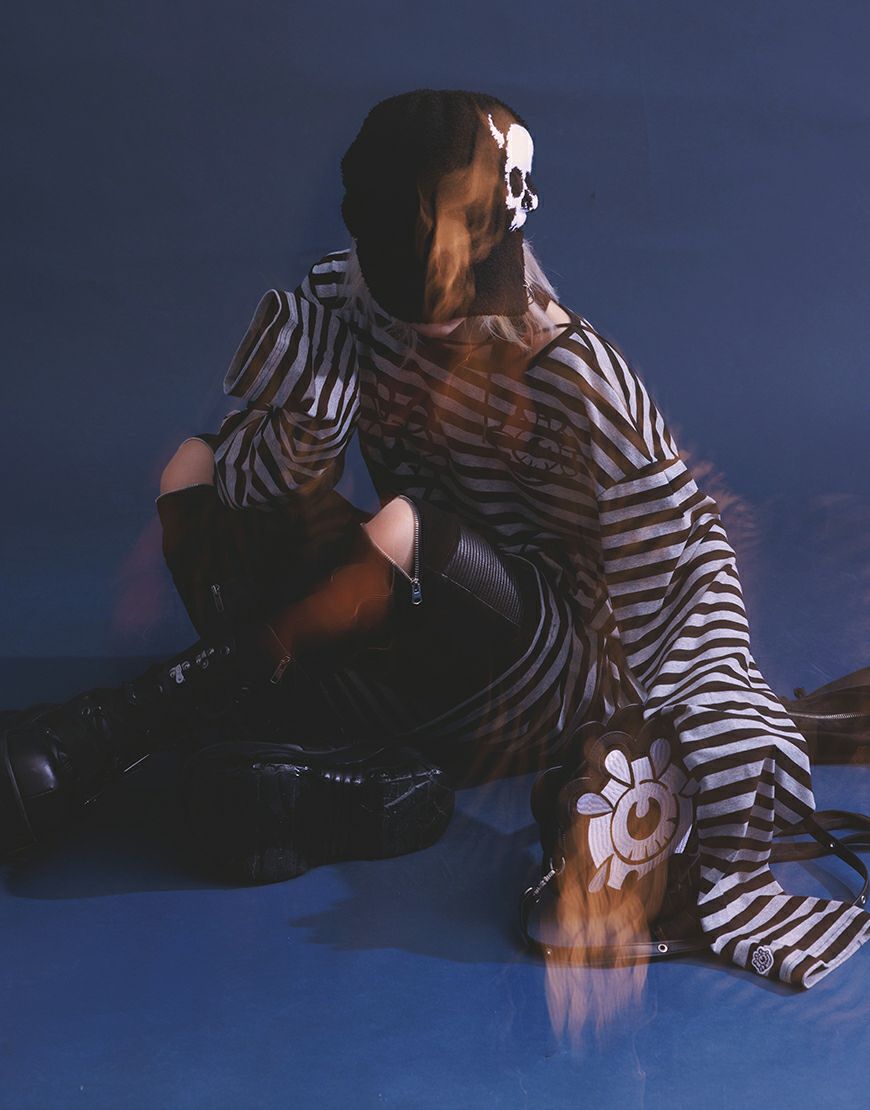 Gamchu【ガムチュ】半壊卍壊デニムsetupショルダーバッグ/全1色