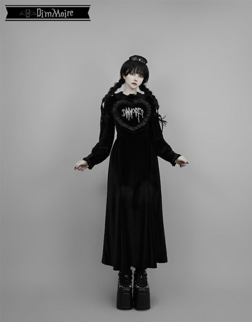 DimMoire【ディムモアール】ベロアワンピース/Black