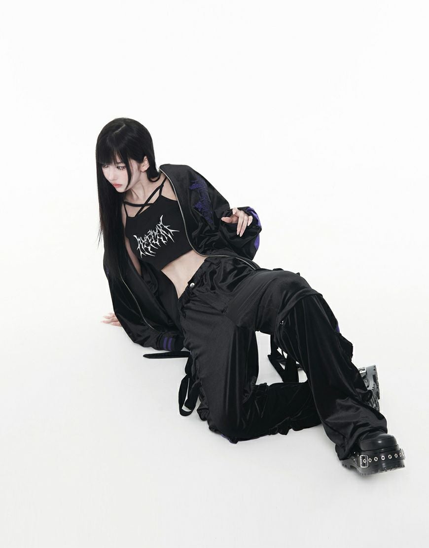 REFLEM【レフレム】ベロア刺繍スカジャン/全2色