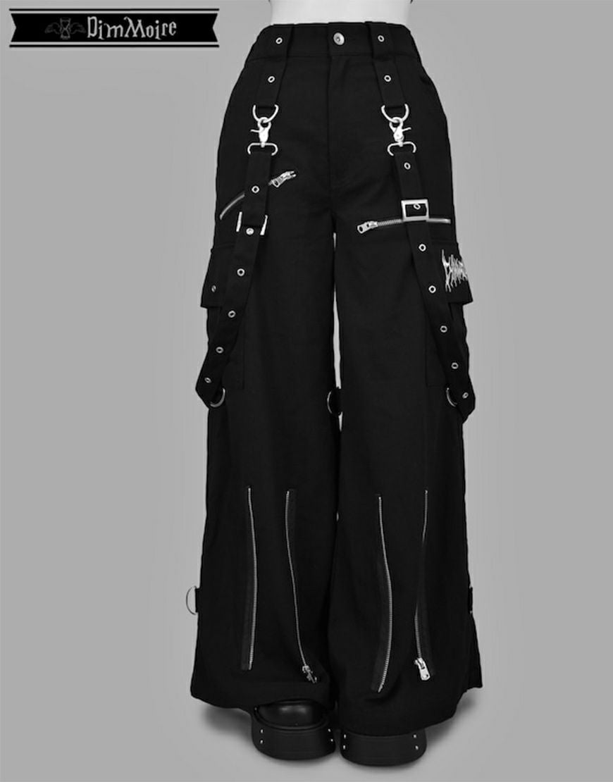 DimMoire【ディムモアール】PUNKワイドパンツ/Black