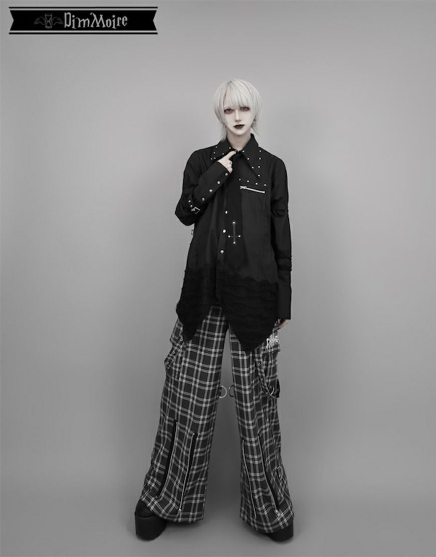 DimMoire【ディムモアール】PUNKワイドパンツ/Black